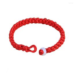 Charm Bracelets Adjustable Knots Handmade Lucky Safety Red Rope Bracelet Unisex For Couple Friends Relativesen Simple Women Men