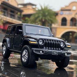 Diecast Model 1 32 Jeeps Wrangler Rubicon Alloy Car Model Diecast Metal Toy Off-road Vehicle Car Model Simulation Collection Children Toy Gift 230308