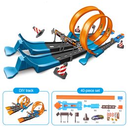 Electric RC Track Stunt Speed Double Car Wheels Model Toys for Kids Racing Diy Assembled Rail Kits Family Interactive Boy Children Toy Gift 230307