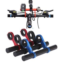 Bike Handlebars &Components 1PC Aluminium Alloy Handlebar Support Extender Headlight Mount Bar Double Tube Bracket Lamp Holder Bicycle Parts