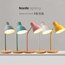 Table Lamps Nordic LED Desk Lamp Modern Simple Bedroom Bedside Ins Student Dormitory Reading Eye Protection