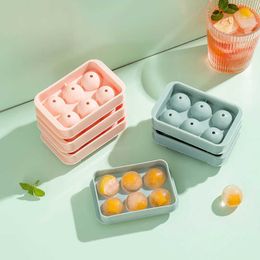 Ice Cream Tools 33 Ice Boll Hockey PP Mould Frozen Whiskey Ball Popsicle Ice Cube Tray Box Lollipop Making Gifts Kitchen Tools Accessories Z0308