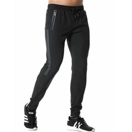 Men's Pants Jogging Pants For Men Breathable Sport Sweatpants With Zip Pocket Gym Training Workout Athletic Soccer Running Trousers Black Z0306