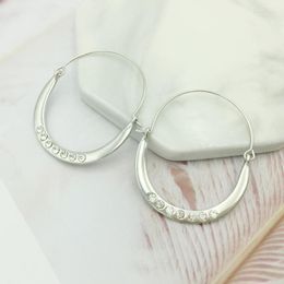 Hoop Earrings & Huggie Semicircle Shape Silver Colour Circle For Women Fashion Rhinestone 2023 Wholesale Jewellery Gift Mrs WinHoop Odet22
