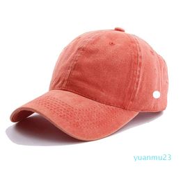 LL Outdoor Baseball Hats Yoga Visors Retro Ball Caps Canvas Leisure Fashion Sun Hat for Sport Cap Strapback Hat 974