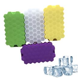 Ice Cream Tools 37 Grids Honeycomb Mini Ice Maker Cube EcoFriendly Cavity Silicone Tray Mould Z0308