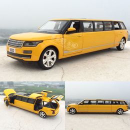 Diecast Model LENGTHENED 1 32 DIECAST CAR MODEL TOYS STRETCH LIMOUSINE WITH PULL BACK SOUND LIGHT FOR KIDS TOYS 230308