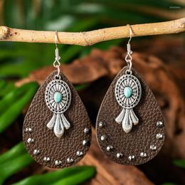 Dangle Earrings 2023 Boho Ethnic Green Stone Drop For Women Tribal Vintage Pendientes Mujer Moda Luxury Jewellery