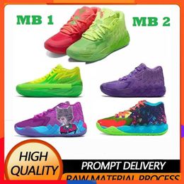 High quality Melo basketball shoes mb1 Rick and Morty of men women tennis shoes Queen City buzz city of Lamelo ball shoes melos mb 2 low