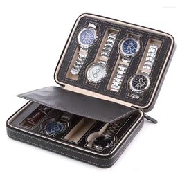 Jewellery Pouches 6/8/12 Precious Watch Travel Pu Leather Zipper Storage Box Dust-Proof And Fall-Proof Waterproof Protection Bag