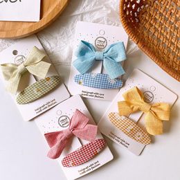 Hair Accessories Baby Girls Clips Korean Mother-Baby Side Summer Sunflower Bows Cute Children Barrettes Po Props