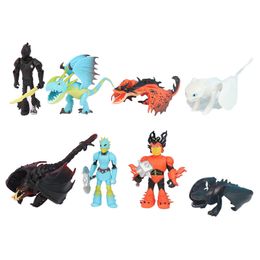 8Pcs Set Dragon 2 Anime Movie Action Figures Evil Night PVC Mini Figurines Display Models Kids Toys 5-9cm/2-3.5inch