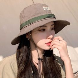 Wide Brim Hats Unisex Summer Sunscreen Wide Brim Bucket Hats Women UV Protection Waterproof Panama Caps Hunting Sun Fisherman Hat for Mens Bob R230308