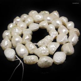 Choker 16 Inches 10-11mm White Drusy Baroque Freshwater Pearl Loose Strand