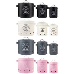 Food Savers Storage Containers 3x Fresh Garlic Onion and Potato Box Fruit Pot with 2 Handles Kitchen Container Buckets 230307