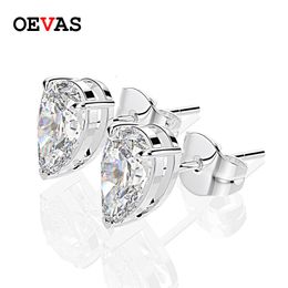 Stud OEVAS Classic 100% 925 Sterling Silver Pear Real Gemstone Ear Studs White Gold Earrings Fine Jewellery Gifts Wholesale 230307