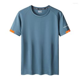 Men's T Shirts Summer Quick-drying Short-Sleeved T-shirt Men's Sports Tshirt GYM Fitness Workout Jogger Outdoor Large Size Elastic Tees