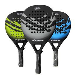 Tennis Rackets CAMEWIN Carbon fiber Beach tennis racket EVA core color matte carbon beach can be matched with 230307