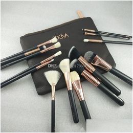 Makeup Brushes Brand Set 15Pcs/Set Professional Brush Eyeshadow Eyeliner Blending Pencil Cosmetics Tools With Bag Drop Delivery Heal Dhflu