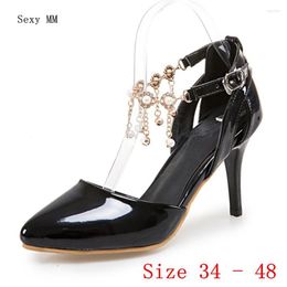 Dress Shoes Summer High Heels Women D'Orsay Pumps Heel Stiletto Woman Wedding Plus Size 34 - 40 41 42 43 44 45 46 47 48
