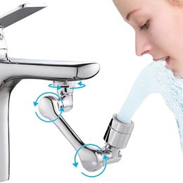 Other Bath Toilet Supplies Aluminum Alloy 1080° Rotation Extender Faucet Aerator Splash Filter Kitchen Washbasin Faucets Bubbler Nozzle Robotic Arm 230308