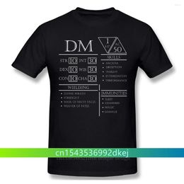 Men's T Shirts Fashion DM Stats - Character Sheet Clothes Design Dungeon Master Adventure Games Cotton Camiseta Men T-Shirt