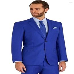 Men's Suits 2023 Blue High-Quality Two-Button Lapel Fashion Wedding Banquet Men's Suit Custom Slim Formal Dress Groom Man Tuxedo