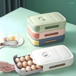 Storage Bottles Refrigerator Fresh Egg Box Drawer Type Kitchen With Cover Can Be Stacked Rolling Sorting