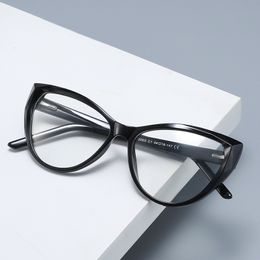 Sunglasses Frames Gmei Optical Transparent Clear Glasses Frame Cat Eye Eyeglasses For Women Fashion Prescription Spectacles 2003 230307
