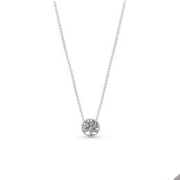 925 Sterling Silver Sparkling Family Tree Necklace for Pandora Fashion Wedding Jewellery For Women Girlfriend Gift designer Chain Necklaces with Original Box Set