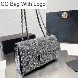 CC Bag Other Bags Women Luxury Flap Designer Bag Glitter Rhinestone High Capacity Handbags Designers Silver Metal Hardware Chain Cross Body Strass Diamonds Sequ