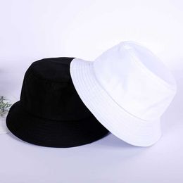Wide Brim Hats 100 Cotton Pure Color Outdoor Fishing Hats Adult Black Solid Bucket Hats Fashion Summer Ventilated Flat Panama Hat Cap YY169 R230308