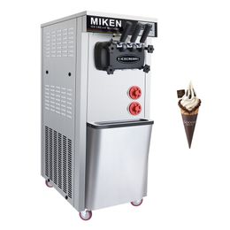 Commercial Soft Ice Cream Machine Three Flavours Gelato Making Machine Automatic Ice Cream Vending Machine