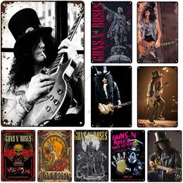 Music Metal Painting Signs Poster Vintage Poster Rock Band Metal Tin Sign Home Club Man Cave Decorative Plate Wall Metal Plaque 30X20cm W03