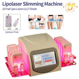 Stock In Us Best Quality Fat Loss 5Mw 635Nm-650Nm Lipo Laser 14 Pads Cellulite Removal Beauty Body Shaping Slimming Machine Beauty Equipment123