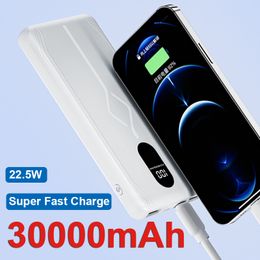 Super Fast Charge Power Banks PD18W Portable 30000mAh Charger Type-c Digital Display External Battery for iPhone Huawei QC3.0