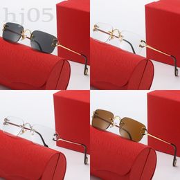 Designer sunglasses no frame square sunglasses for women c fashion accessories shades occhiali da sole valentine s day gift sunglasses ladies designers PJ039 C23