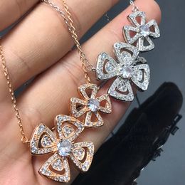 BUIGARI Four leaved grass series designer necklace for woman diamond Gold plated 18K official reproductions classic style fashion luxury 022