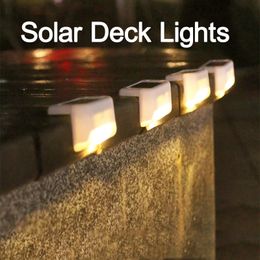 Solar Garden Lights Outdoor Solar Energy Step Light LED Waterproof Stair Railing Garden Decoration Fence Light Use For Patio Stairs Pathways Usalight