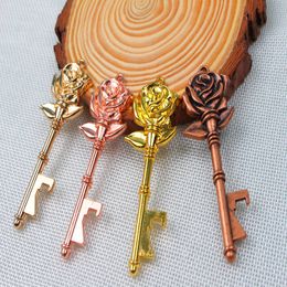 Keychain Rose key bottle opener Beer Openers Keyring Key chain Wedding Party Favour Gift