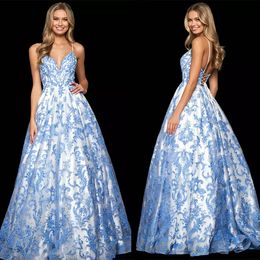 Unique A-line Prom Dresses Sweetheart Spaghetti Flower Applicants on Net Backless Lace Up Floor Length Plus Size Custom Made Party Dress Vestido De Noite