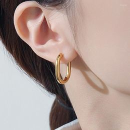 Hoop Earrings 316L Titanium Gold For Women Girls Simple Elegant Small Square Hoops Affordable Luxury Fashion Jewellery 2023