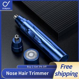 Clippers Trimmers Nose Hair Trimmer Updated Electric Shaving Nose Ear Trimmer Safe Face Care Rechargeable Nose Hair Trimmer for Men Hair Removal 230307