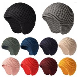 Radfahren Caps Mode warme Strickmütze mit Ohrenklappe Wintermützen für Männer Frauen Schädel Outdoor-Arbeitssport
