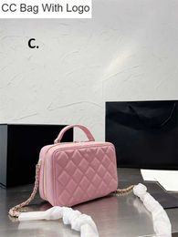 CC Bag Other Bags New Updated Cute Shoulder Bags Designer Leather Crossbody Purse Fashion Classic Box Make Up Case Bag Mini Luxury Lady Clutch Purses Pink Chain