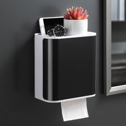 Toilet Paper Holders Four Colour Waterproof Wall Mounted Shelf Storage Box Bathroom Tool Tissue 230308