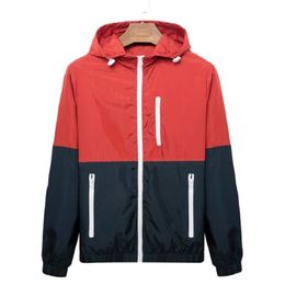 Men's Jackets Windbreaker Men Casual Spring Autumn Lightweight Jacket Arrival Hooded Contrast Colour Zipper up Jackets Outwear 230308