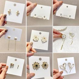 Stud Earrings Elegant Exquisite Simulation Pearl Butterfly Heart For Woman Classic Jewelry Luxury Party Girl's Unusual