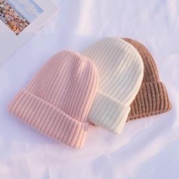 Beanies Beanie/Skull Caps Fluffy Hair Women Winter Hat 2023 Beanie For Super Warm Woollen Knitted CapBeanie/Skull Beanie/SkullBeanie/Skull