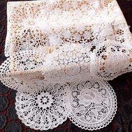 Table Cloth European-Style Round Lace Embroidered Hollow Dining Mat Household Plate And Bowl Cushion Decoration Heat